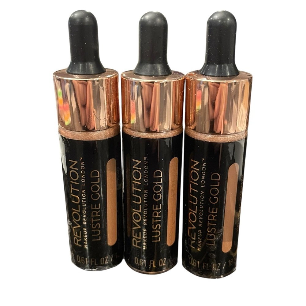 Makeup Revolution London Liquid‎ Highlighter Lustre Gold New Vegan Cruelty Free